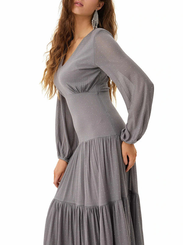 Stardust Grey Tiered Dress