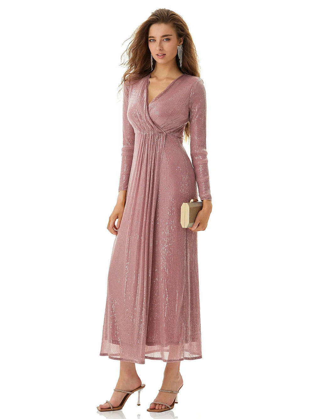 Soft Mauve Shimmering Dress