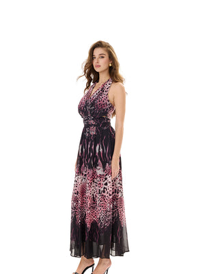 Halter Leopard Print Dress
