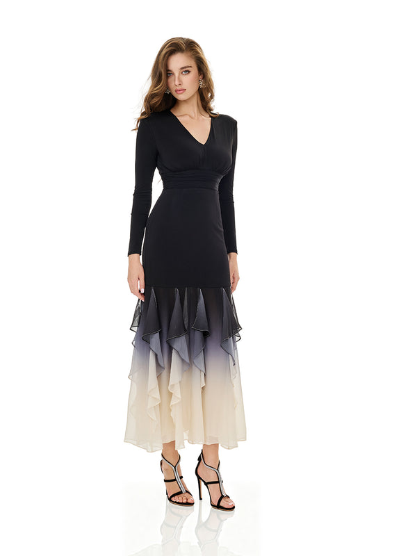 Layered Ruffles Insert Party dress