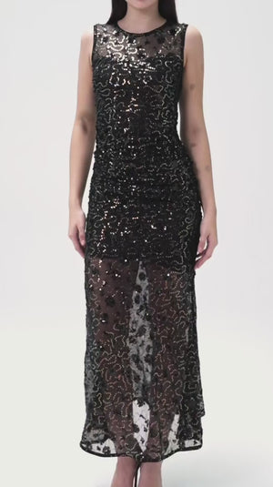 Midnight Stardust Sequin Dress