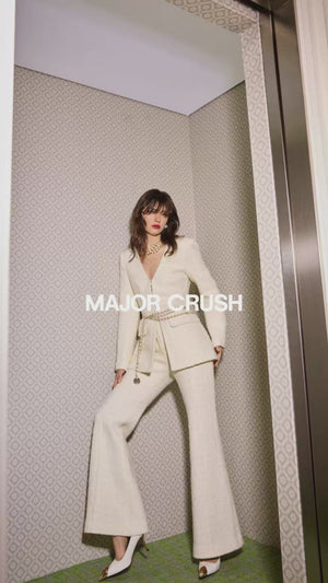 Pearl Button Jacket & Mini Skirt Sets