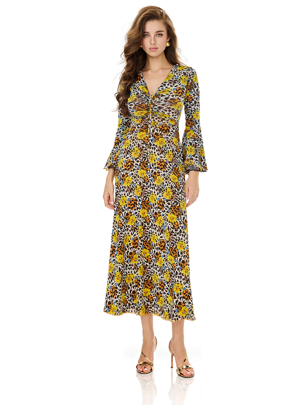 Reversible Floral Leopard Print  Dress
