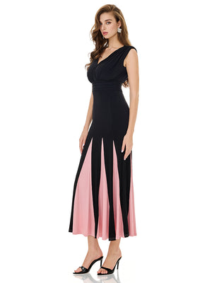Sculpted Color Block Midi Dress