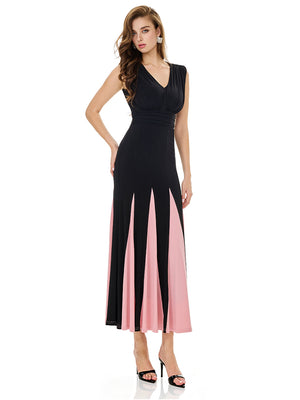 Sculpted Color Block Midi Dress